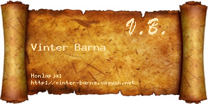 Vinter Barna névjegykártya