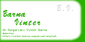 barna vinter business card